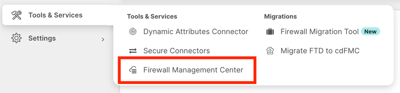 Accessing the cdFMC