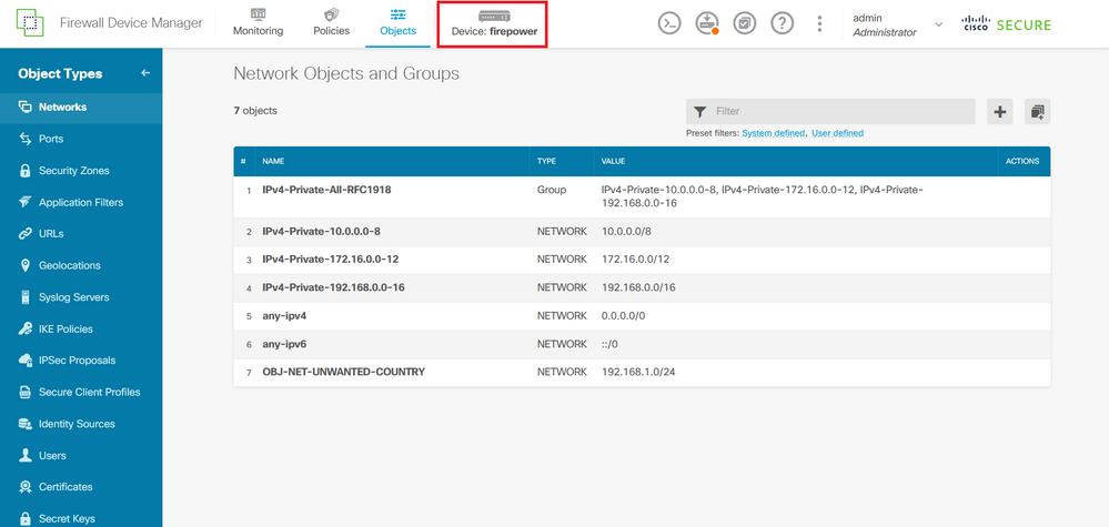 Imagen 28. Página Configuración del dispositivo