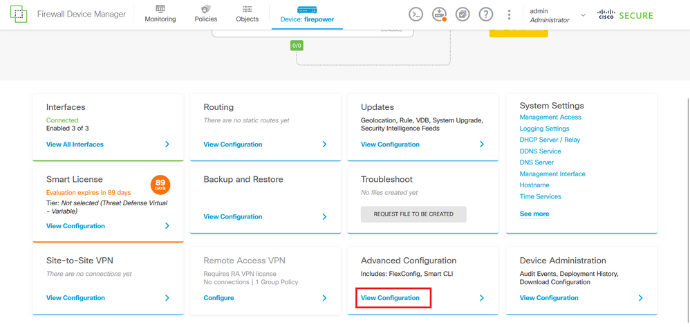 Imagen 29. Configuración avanzada de FDM