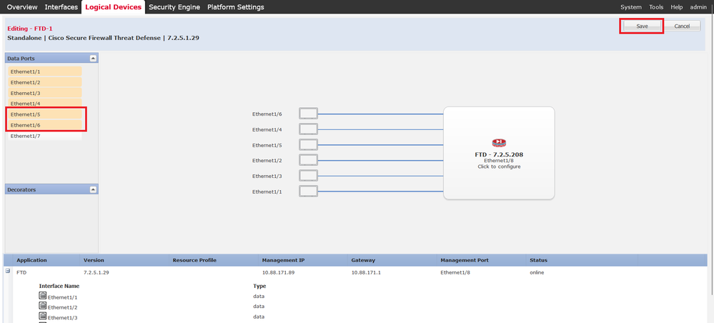 Inline Set Interface Removal