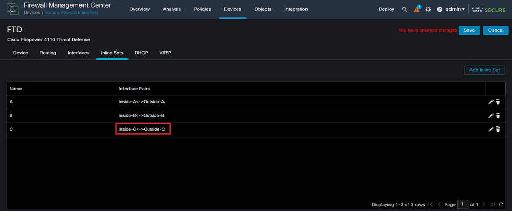 Inline Set Configuring