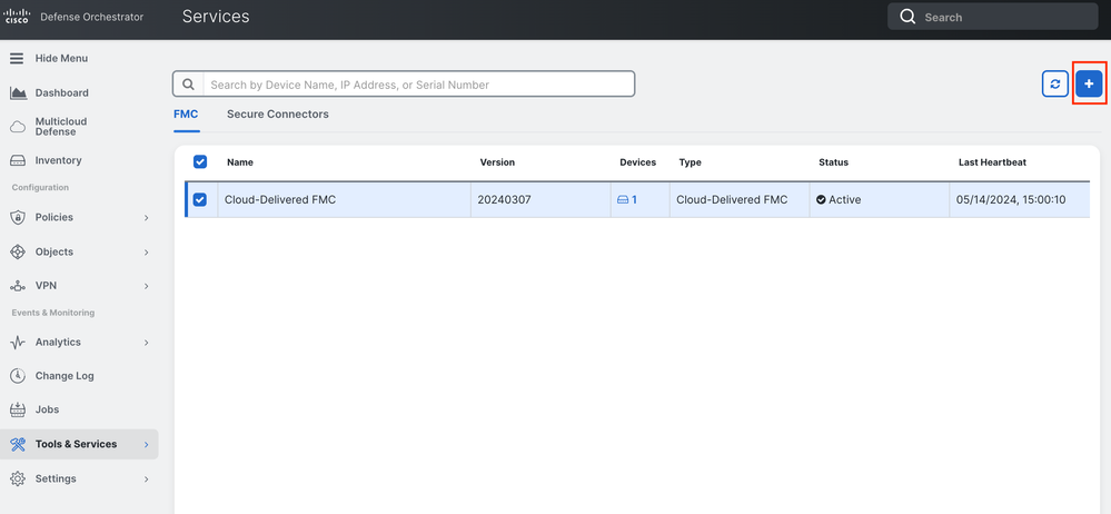 Image 1. Firepower Management Center page.