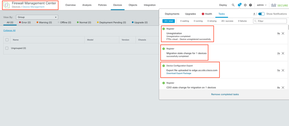 Image 18. OnPrem FMC tasks validation.