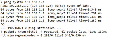 Ping to FMC to Verify Connectivity from FMC over Management Interface