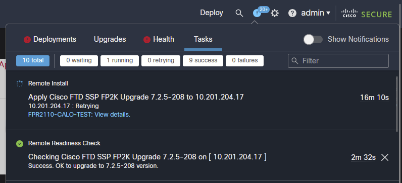 FMC GUI Upgrade Task