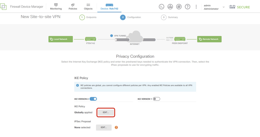 Edit IKE Policy