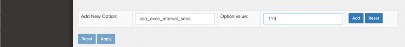 Add New Advanced Option cse_exec_interval_secs