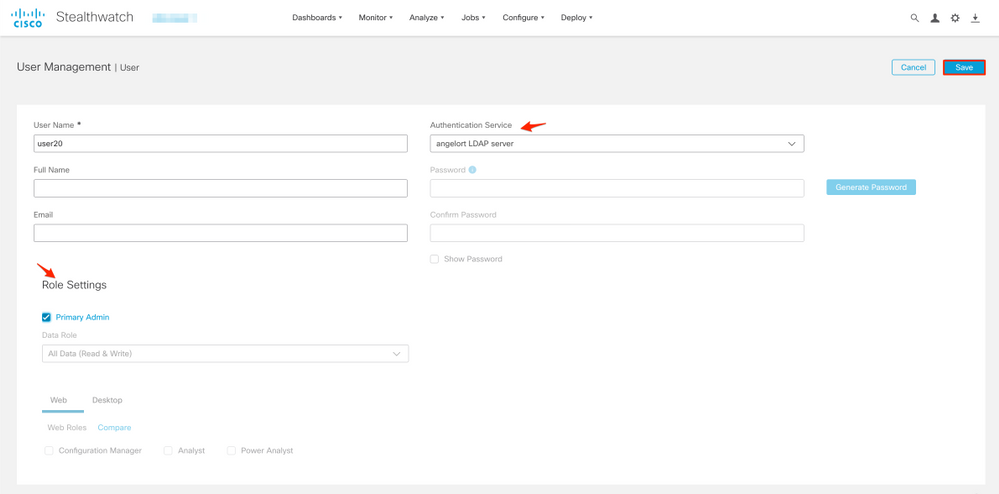 Secure Network Analytics Manager - External Authentication LDAPS - LDAP Setup - 2