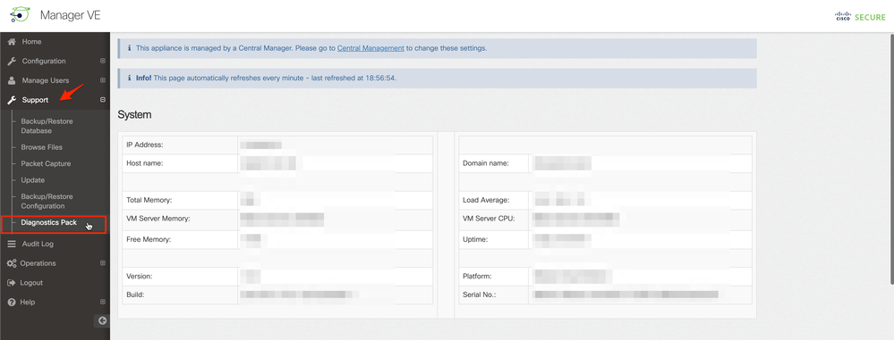 Cisco SNA Manager - Admin UI