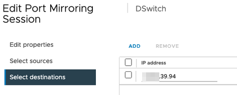 Port Mirroring destination