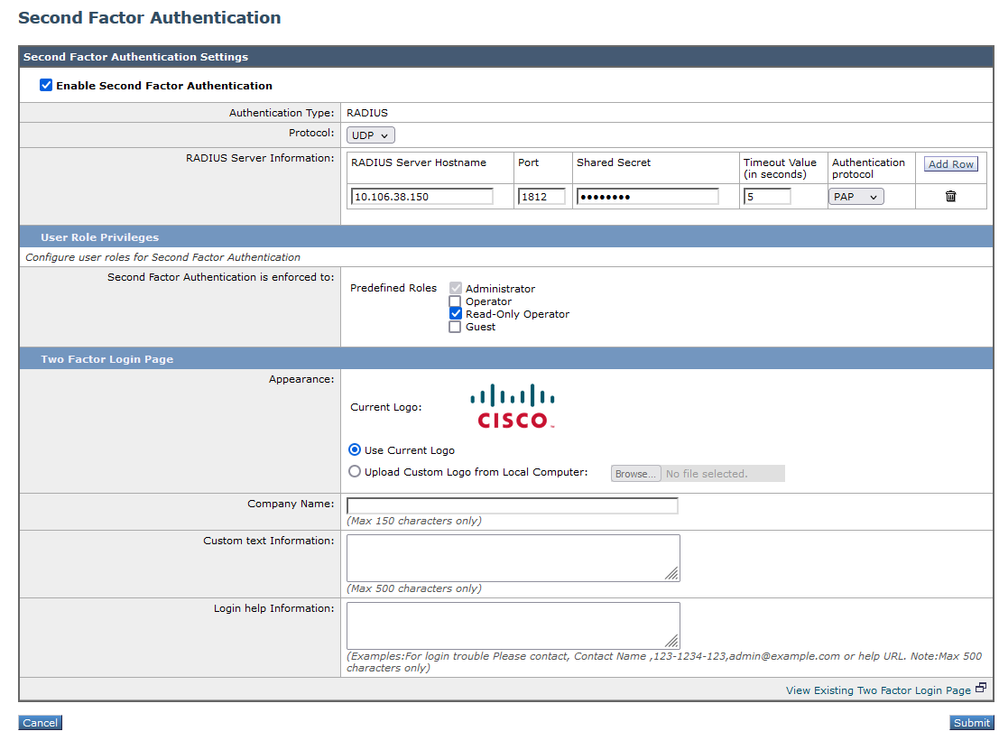 Image- Configure Second Factor Authentication