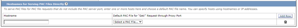 Hostnames for Serving PAC Files Directly