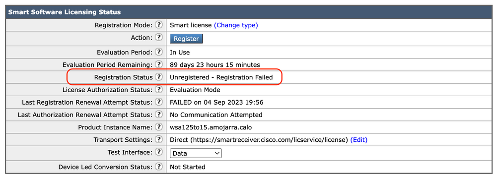 Image - Registration Failed