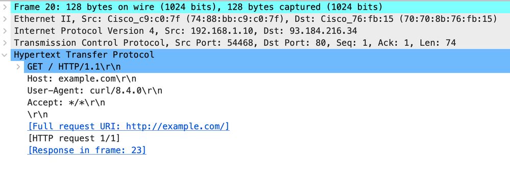 イメージ – Webサーバへのプロキシ – HTTP – トランスペアレント – 認証なし – プロキシHTTP Get