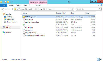 CSM General Diagnostic File Location