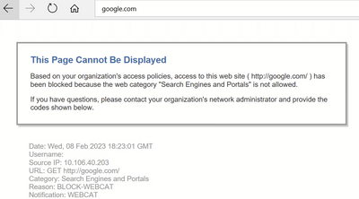 Google site is Blocked