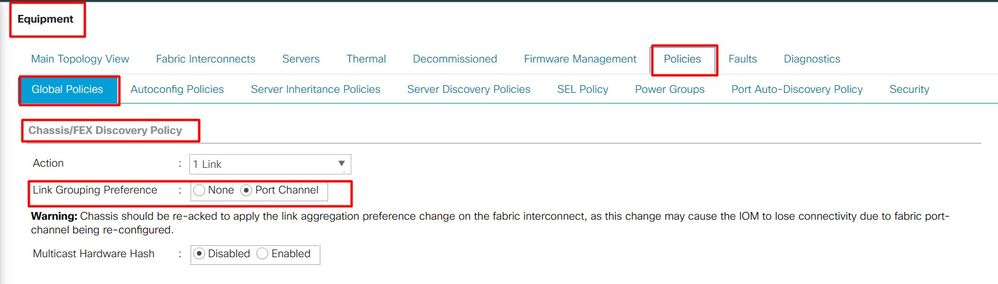 Chassis Discovery Policy Location in UCSM