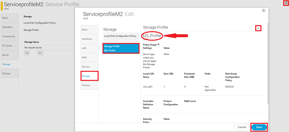 Check Storage Profile