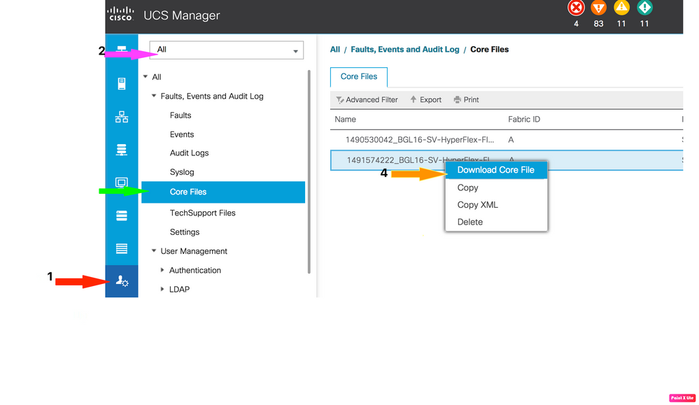 Clique em Download Core File (Baixar arquivo principal)