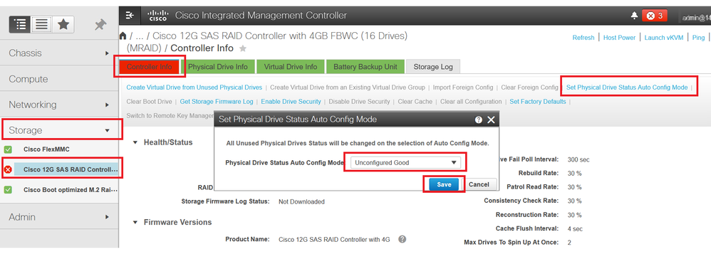 CIMC GUI Auto-config feature configuration