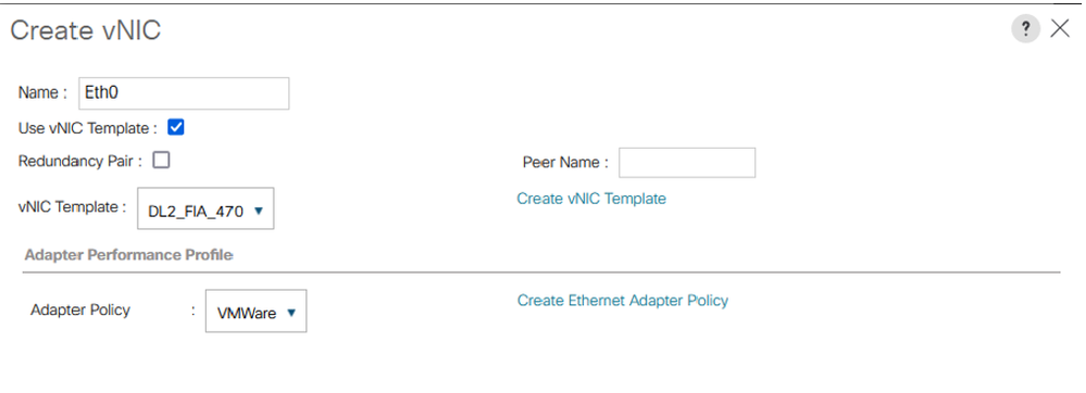 Using VNIC temp Eth0