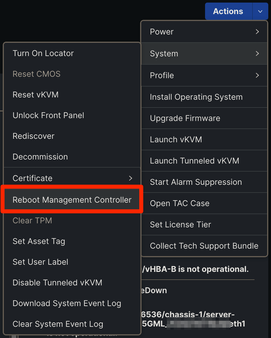 Reboot Management Controller IMM