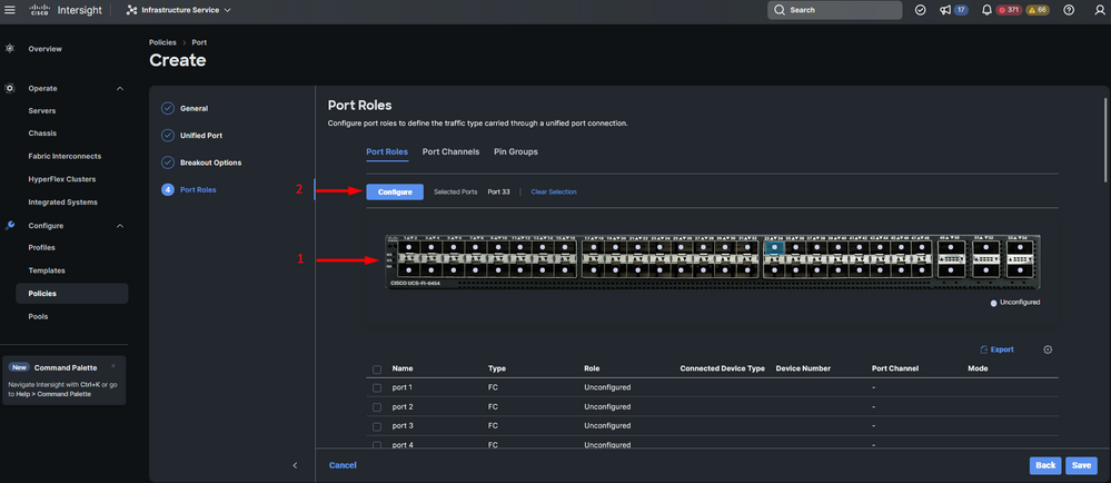 Server port configuration