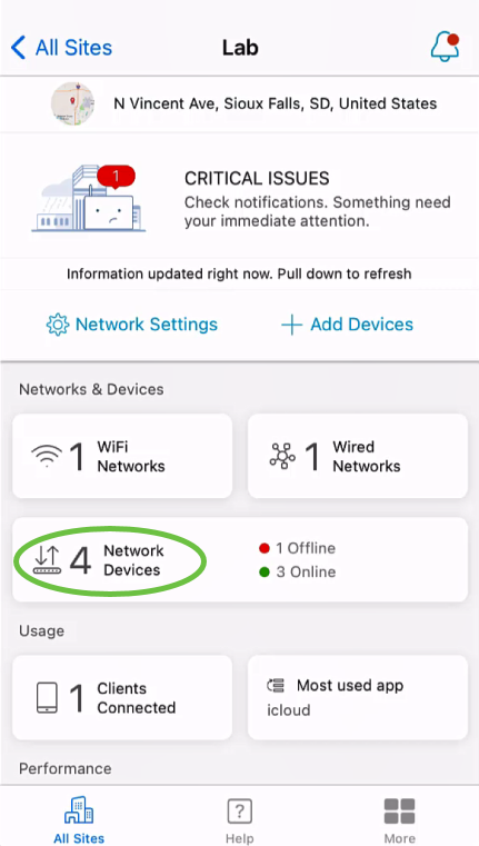 Select Network Devices. 