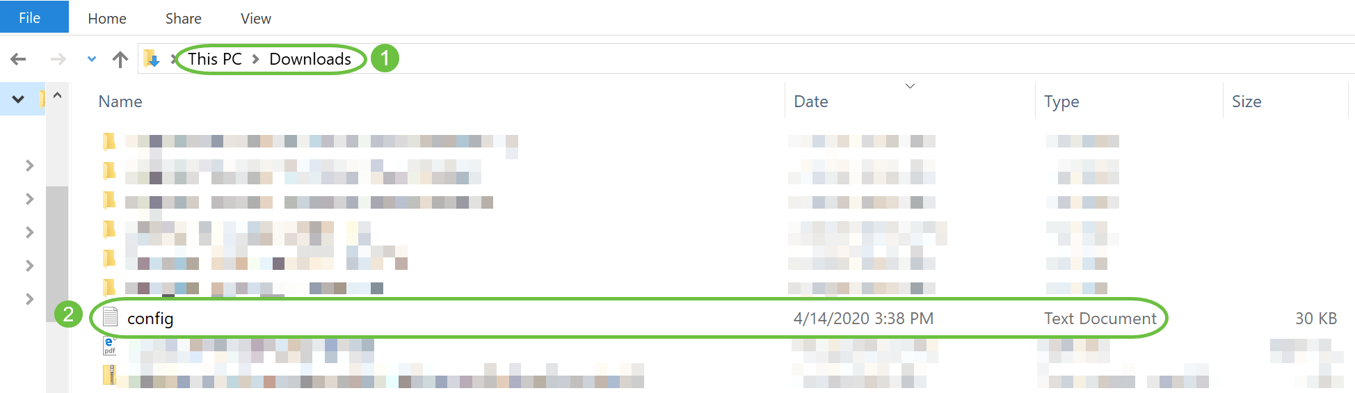 The configuration file is saved on to the device on which the Primary UI is being viewed. By default the file is saved as config.txt in your downloads folder.