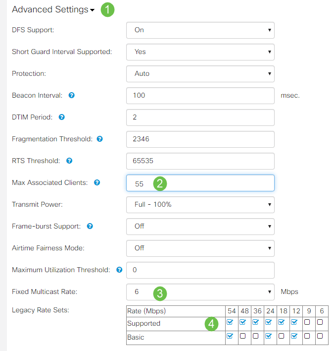 Enter the list of items from above the image to change the radio settings. 