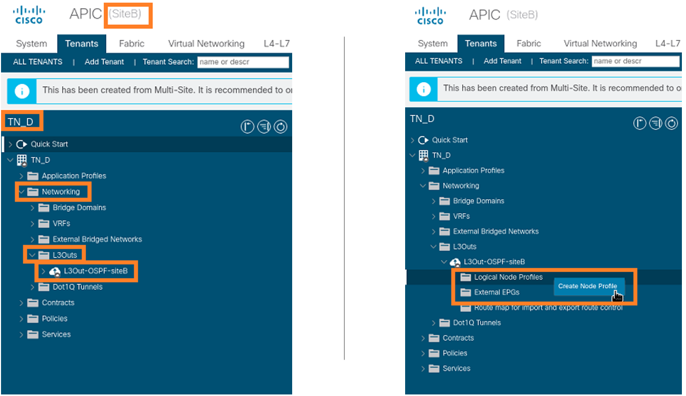 Configure Intersite L3out With ACI Multi-Site Fabrics - Create the Node Profile