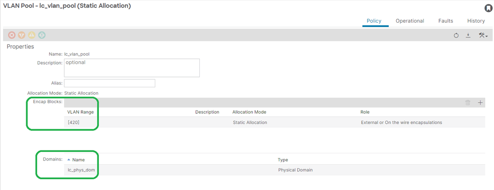 VLAN Pool to Encap