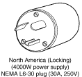 北米NEMA L6 30プラグ