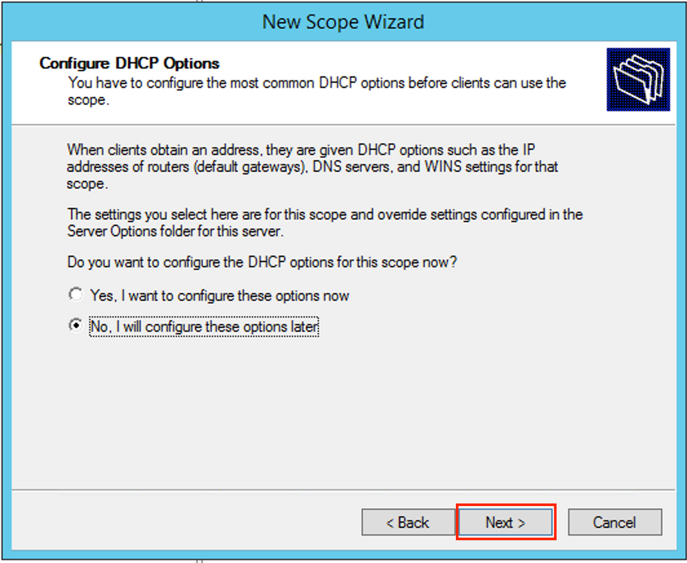 win2012, Skip DNS/WINS configuration