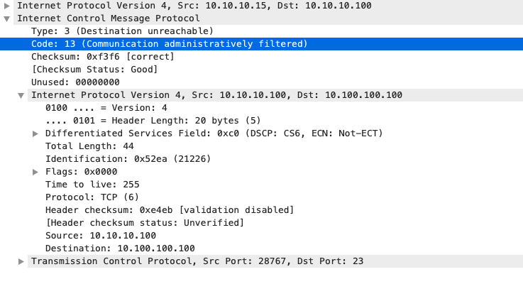 IP Unreachables - Packet Capture