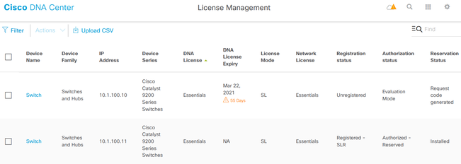 Page providing License Information