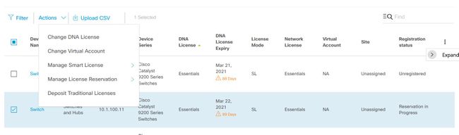 License Reservation