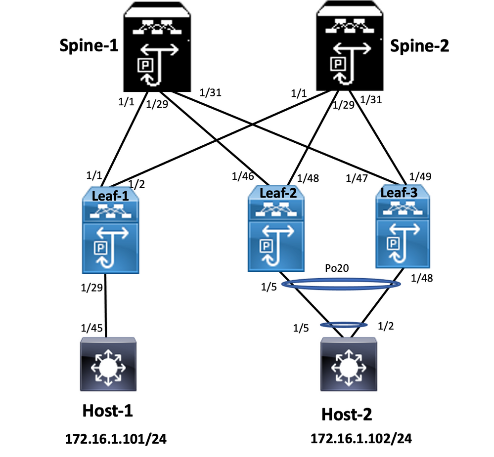 Configure vPC Fabric Peering Network Diagram