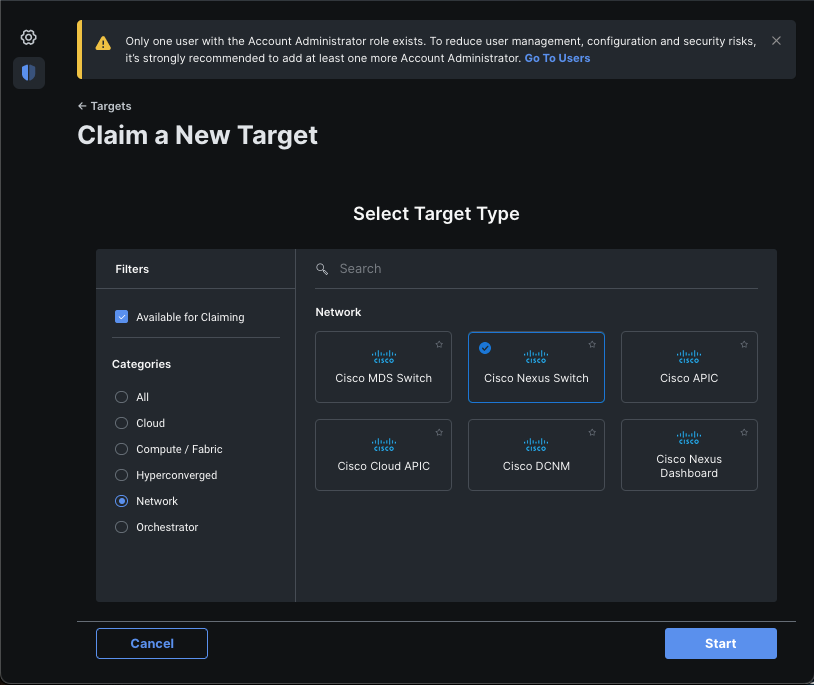 Target Type Selector