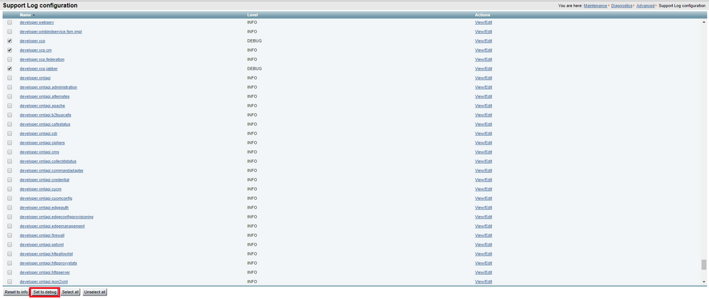 Expressway-Edge Set to debug