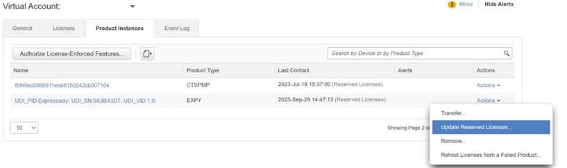 Aktualisierung der CSSM-Produktinstanz