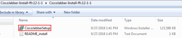 Jabber Executable MSI file