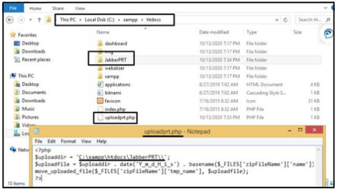 Especifique o local da pasta para armazenar os logs PRT do Jabber.