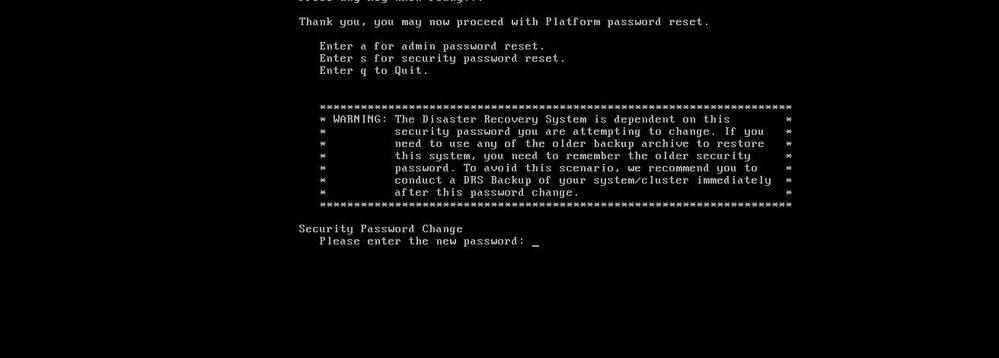 Change Password for OS Admin