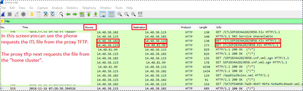 Command output