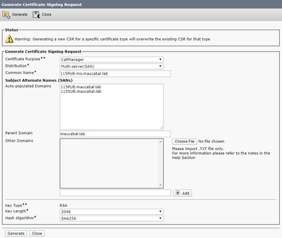 Generate a Certificate Signing Request