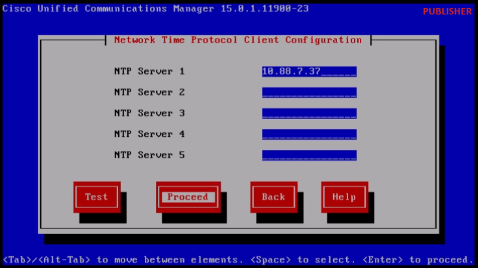 Configuração do cliente NTP