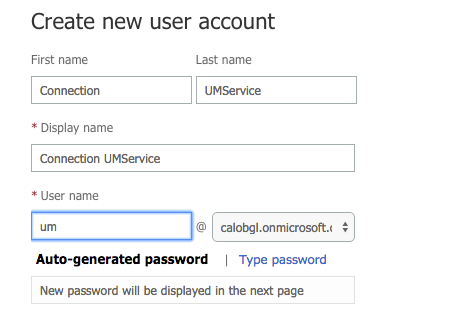 Create New User Account