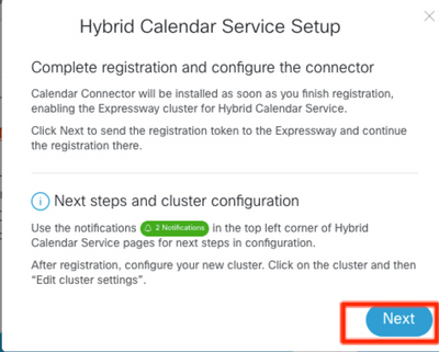 Hybrid Calendar Service Setup Configuration