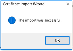 Import successful